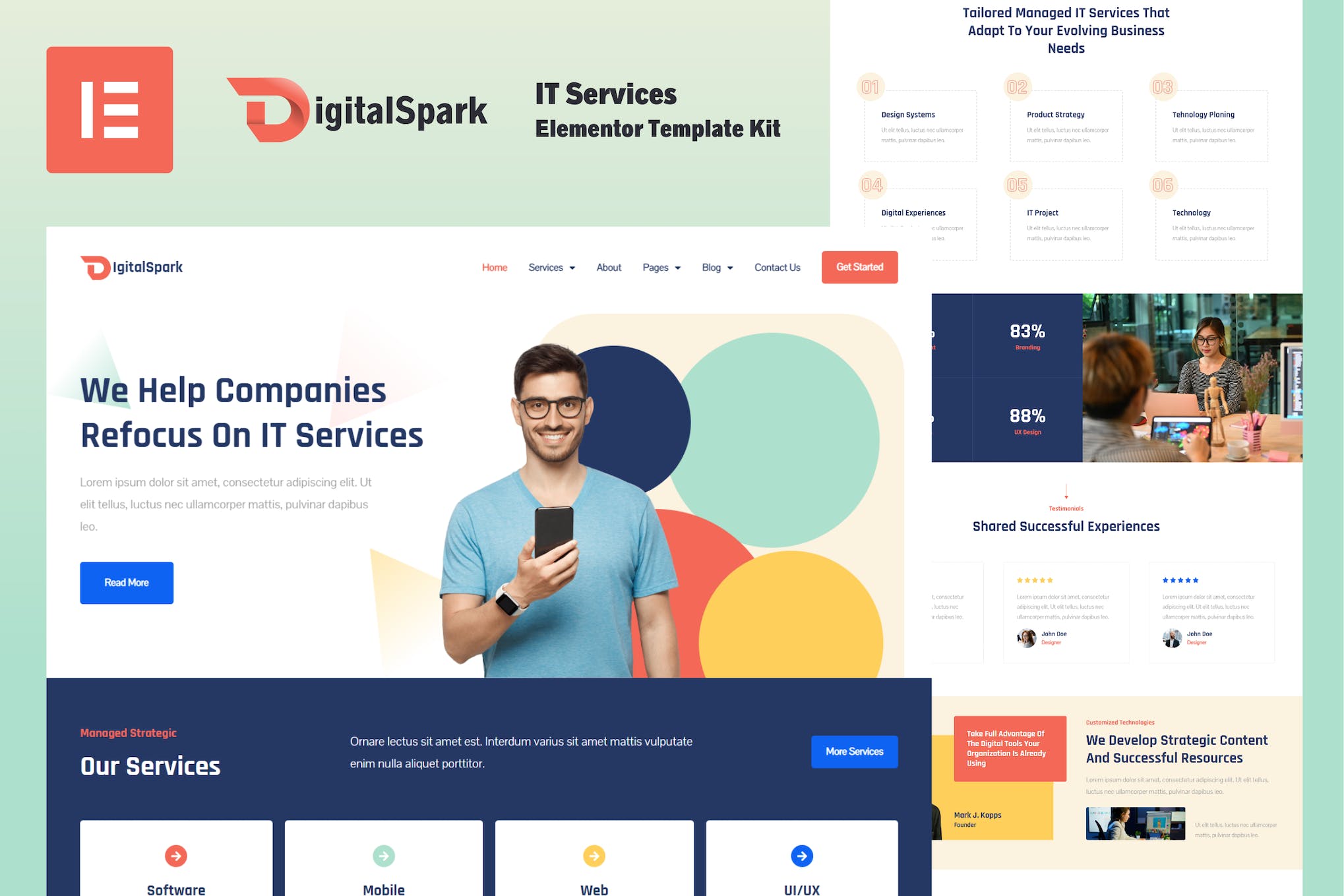 DigitalSpark - IT Services Elementor Template Kit