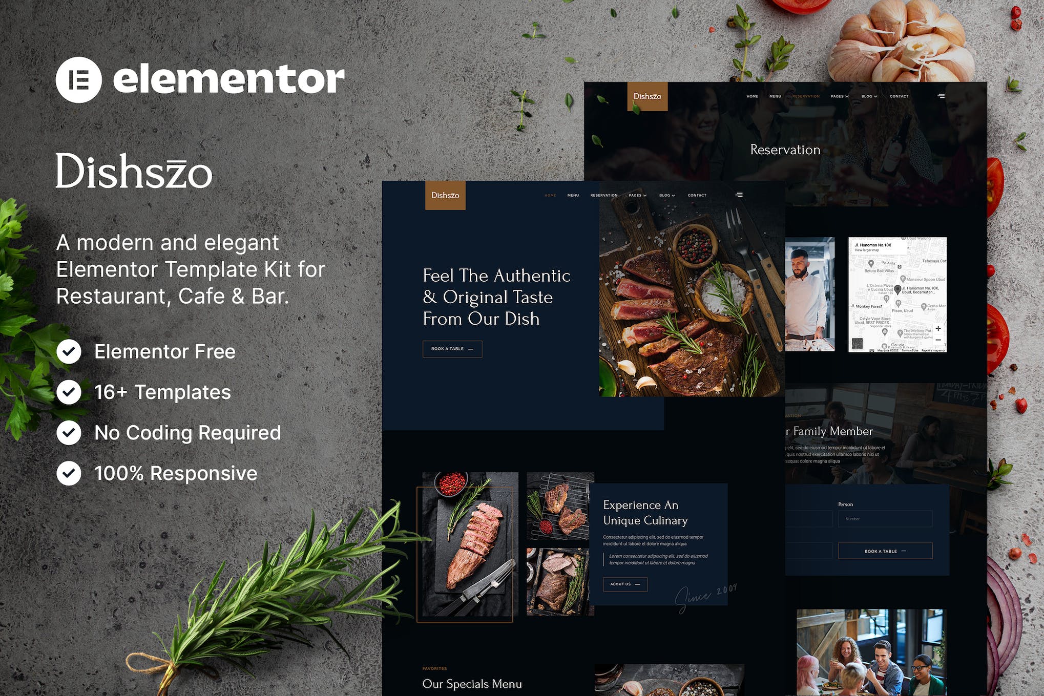 Dishszo - Restaurant & Cafe Elementor Template Kit
