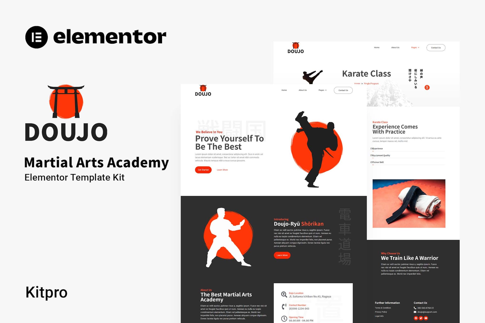 Doujo - Martial Arts Academy Elementor Template Kit