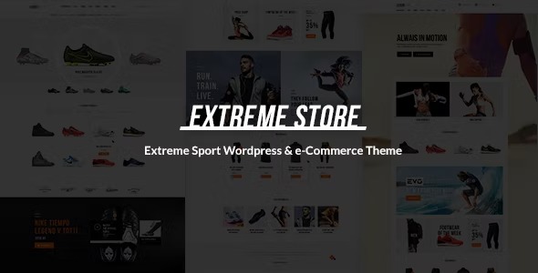 Extreme Sports Clothing - Equipment Store WordPress Theme