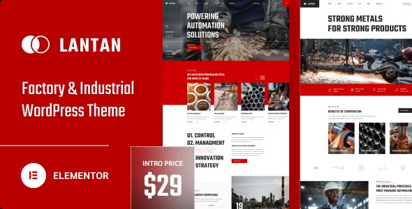 Lantan Factory - Industrial WordPress Theme