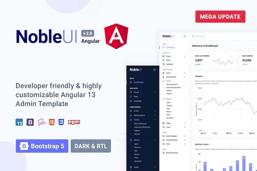 NobleUI - Angular+ Admin Template