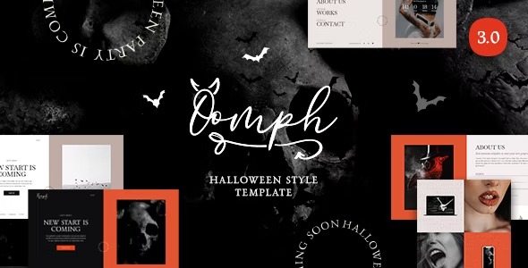 Oomph Halloween Style Coming Soon - Landing Page Template