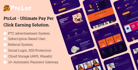 PtcLot - Ultimate Pay Per Click Earning Solution