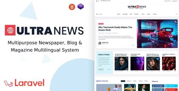UltraNews Laravel Newspaper