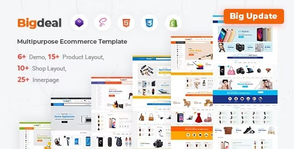 Bigdeal - eCommerce Bootstrap - HTML + Admin Template March