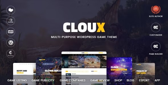 Cloux - Game & Gaming WordPress Theme