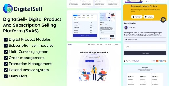 DigitalSell - Digital Product And Subscription Selling Platform (SAAS) Untouched