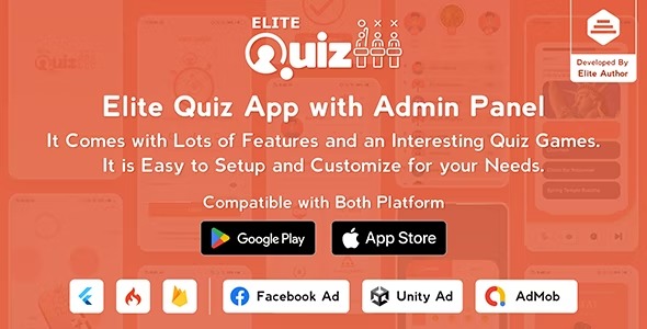 Elite Quiz Trivia Quiz | Quiz Game - Flutter Full App + Admin Panel