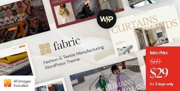 Fabric - Fashion - Textile Manufacturing WordPress Theme