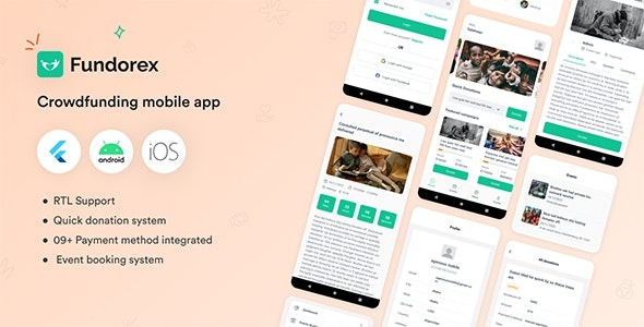 Fundorex Crowdfunding Platform Flutter Mobile App