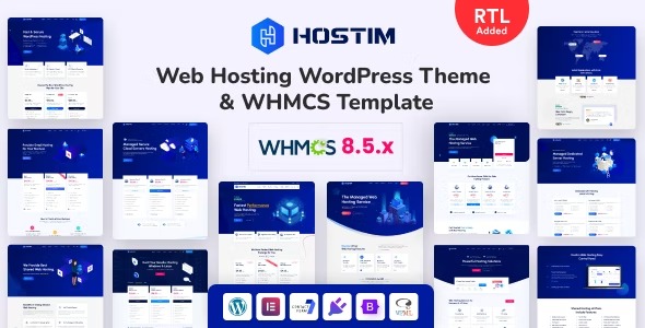 Hostim Web Hosting WordPress Theme with WHMCS