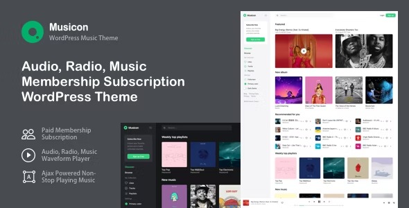 Musicon WordPress Membership Music Theme