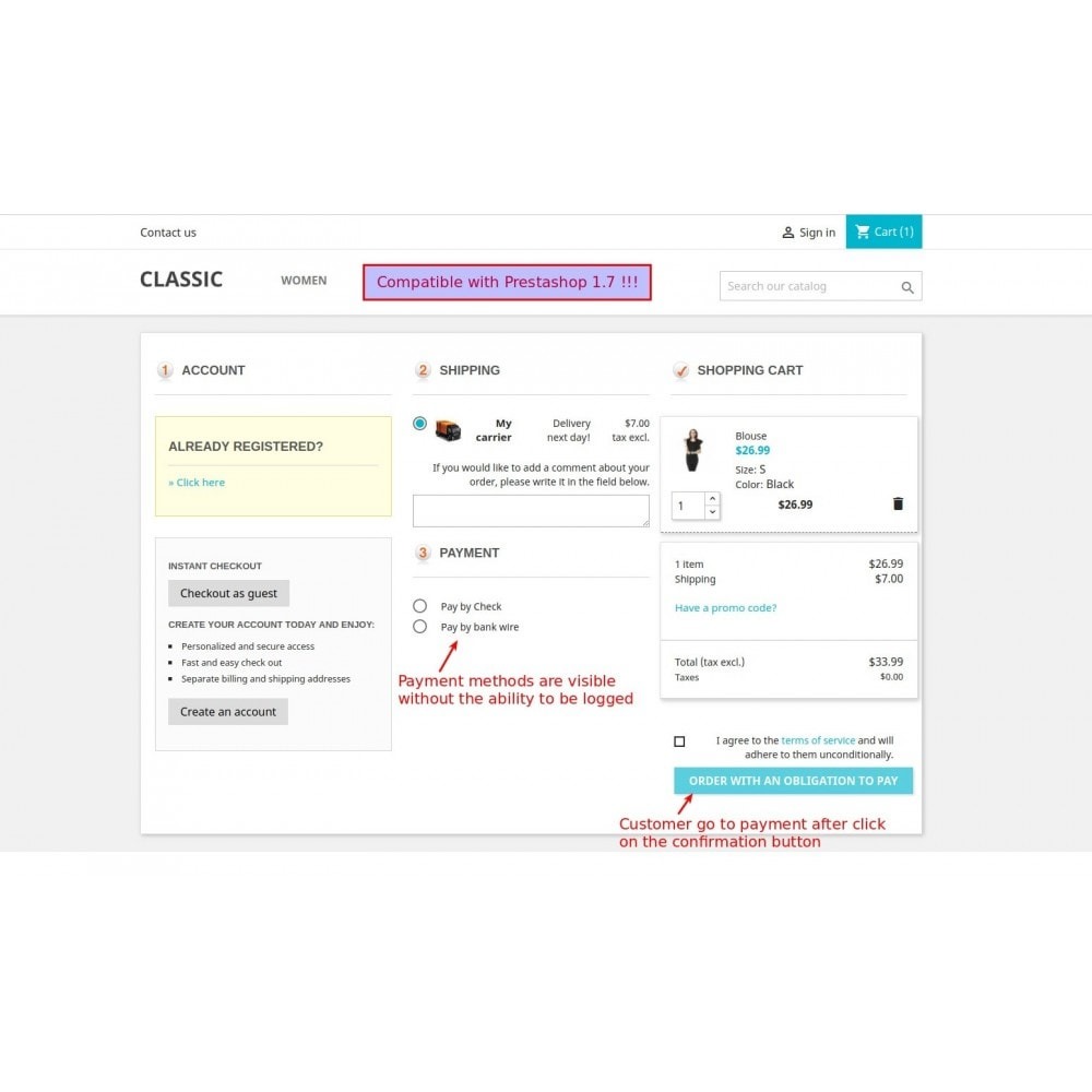 PrestaShop One Page Checkout Responsive Module