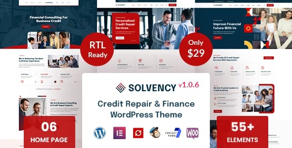 Solvency Finance - Credit Repair WordPress Theme