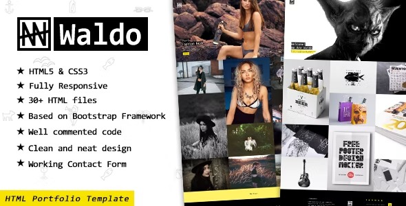 Waldo Portfolio Showcase Website Template for Freelancers - Agencies