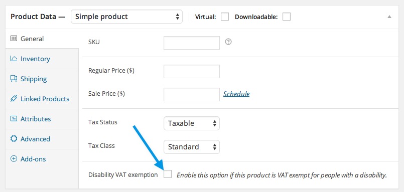 WooCommerce Disability VAT Exemption