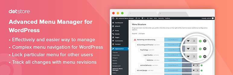 Advance Menu Manager for WordPress[Thedotstore]
