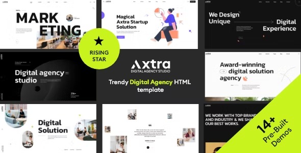 Axtra December - Creative Digital Agency HTML Template