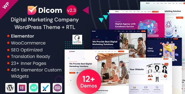 Dicom IT Startup - SEO Marketing Services WordPress Theme