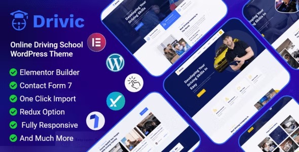 Drivic - Online Driving School WordPress Theme