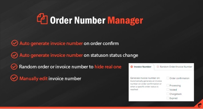 Order Number Manager [OpenCart]