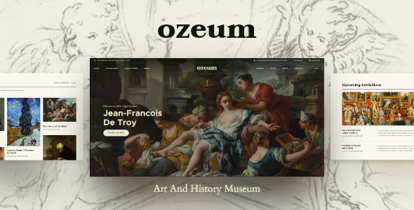 Ozeum Modern Art Gallery and Creative Online Museum WordPress Theme +RTL
