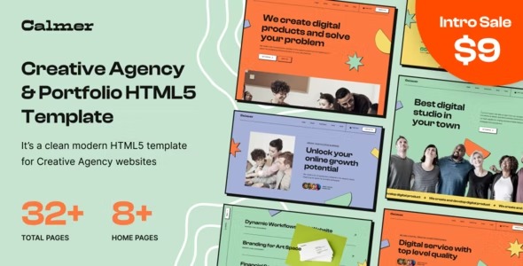 Calmer - Creative Agency - Portfolio HTML Template