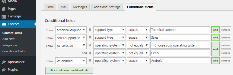 Conditional Fields PRO for Contact Form [By Jules Colle]