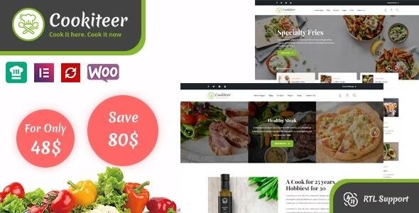 Cookiteer - Food - Recipe WordPress Theme