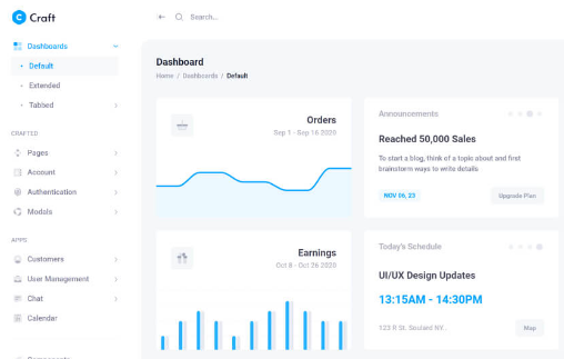 Craft - Bootstrap Admin Dashboard Template