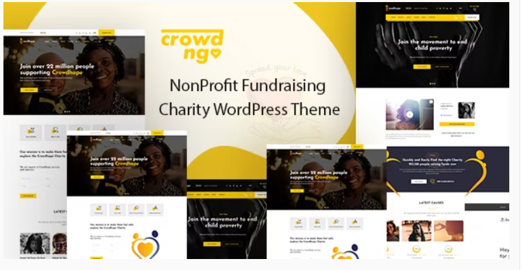 Crowdngo - Fundraising Charity WordPress Theme