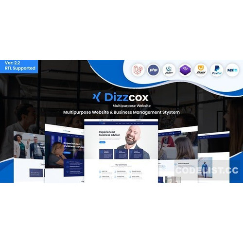 Dizzcox - Multipurpose Website - Business Management System CMS