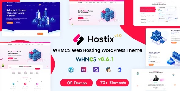 Hostix - Hosting WHMCS WordPress Theme