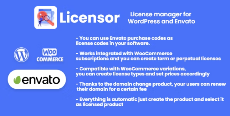 Licensor - License manager for WooCommerce and Envato