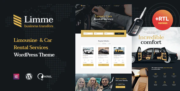 Limme - Limousine Transfers - Car Dealer WordPress Theme + RTL