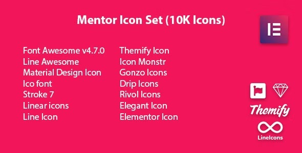 Mentor Icon Pack for Elementor Page Builder