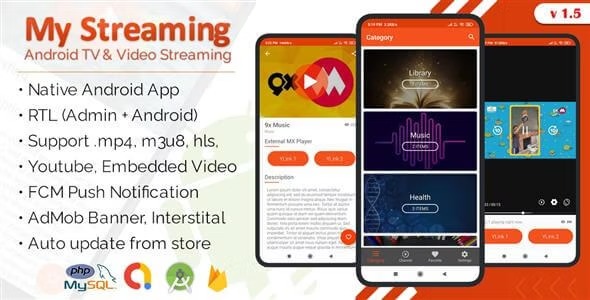 My Streaming Android App with Admin Panel (Android Support)