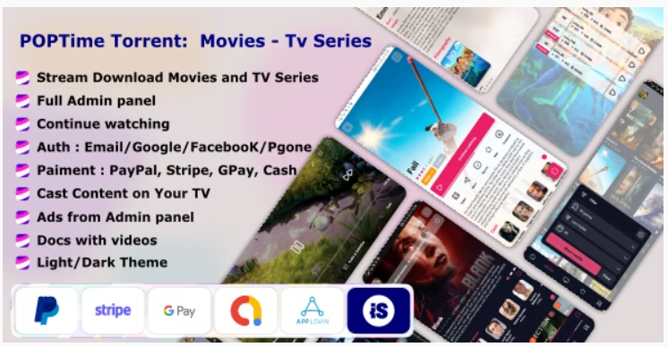 POPTime Torrent App Movies - TV Series - Cast system