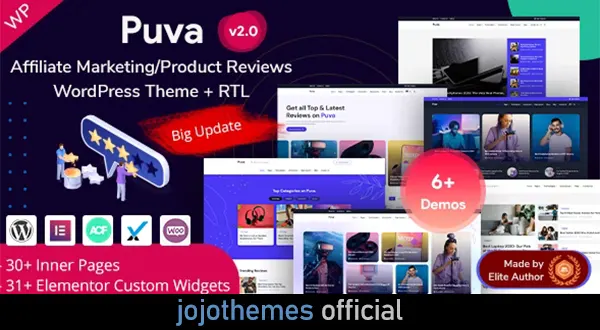 Puva - Online Blogging - Affiliate Product Reviews WordPress Theme