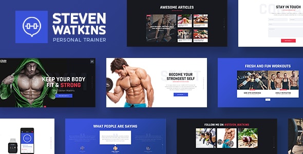 Steven Watkins Personal Gym Trainer - Nutrition Coach WordPress Theme