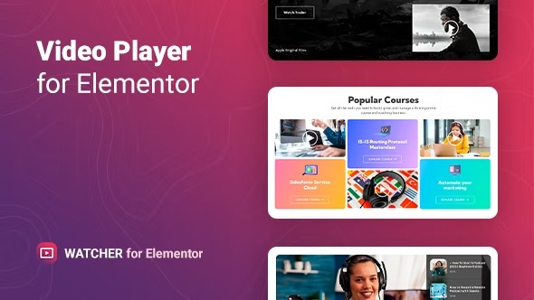 WatcherFlexible Video Player for Elementor