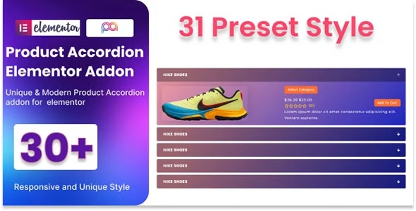 WooCommerce Product Accordion For Elementor