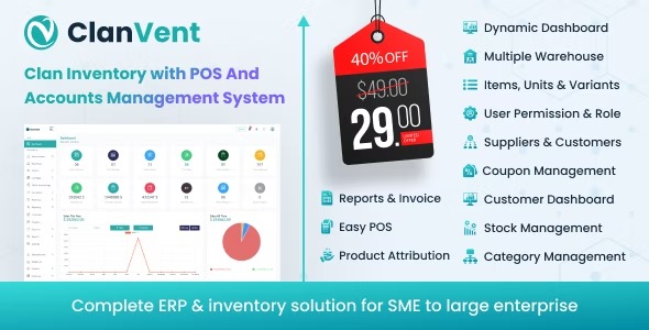 ClanVent Inventory with POS and Accounts Management System