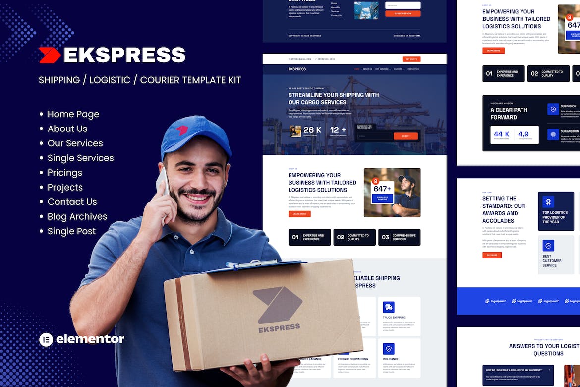 Ekspress - Logistic Shipping & Courier Template Kit