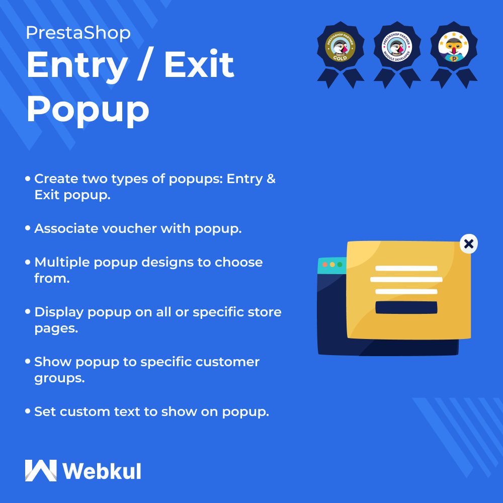 Entry/Exit Popup with Voucher/Coupon Code PrestaShop