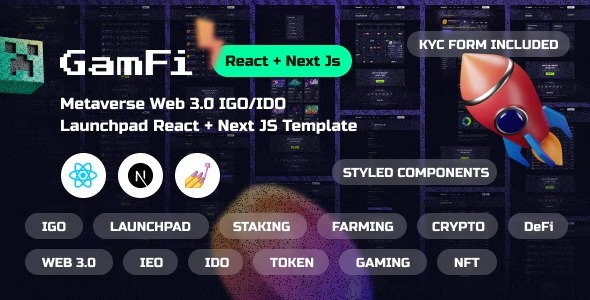 GamFi - Metaverse Web IGO Launchpad React