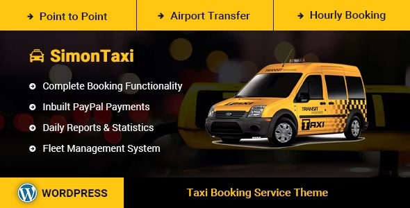 SimonTaxi- Taxi Booking WordPress Theme
