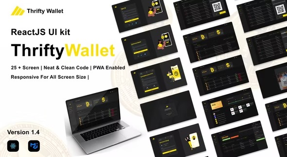 Thriftywallet - ReactJS UI kit for Crypto Wallet (Cryptocurrency)