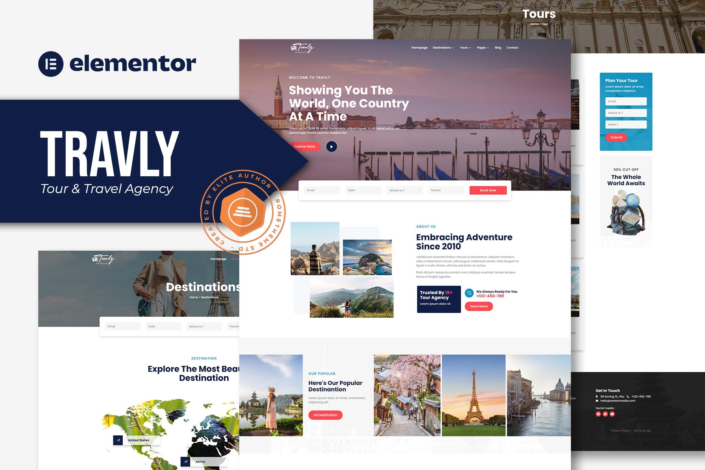 Travly - Tour & Travel Agency Elementor Template Kit